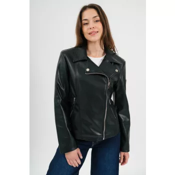 Budmil női kabát - műbőr motoros dzseki - 20510031-002
