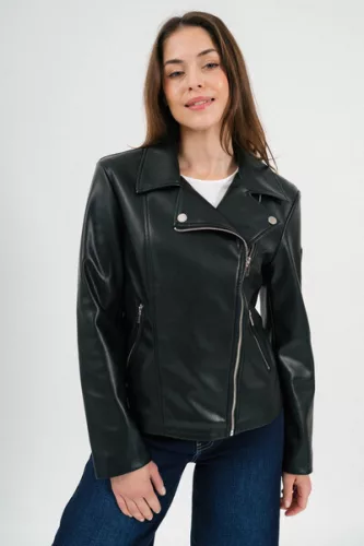 Budmil női kabát - műbőr motoros dzseki - 20510031-002