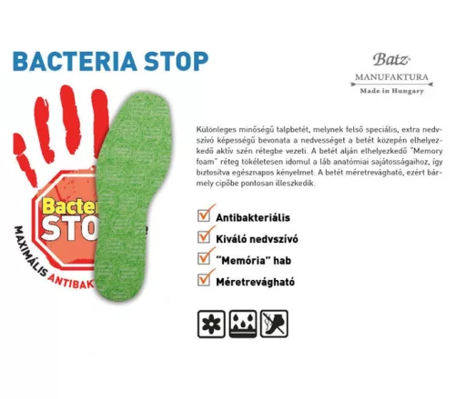 Batz talp betét unisex Talpbetét - 907 Bacteria Stop