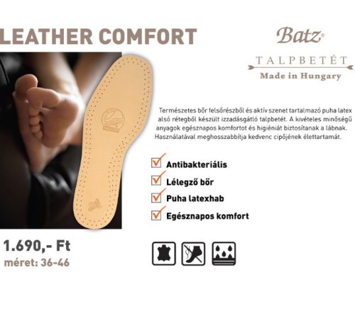 Batz talp betét unisex Talpbetét - 940 Leather comfort