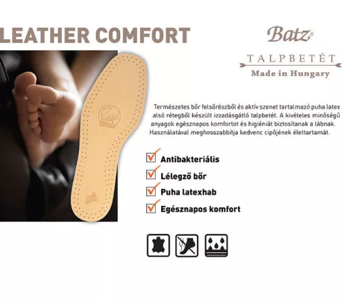 Batz talp betét unisex Talpbetét - 940 Leather comfort