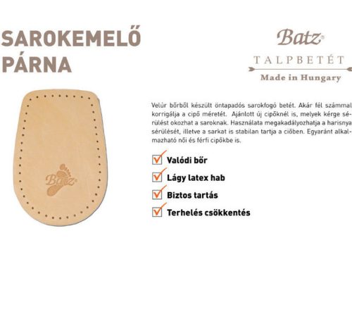 Batz talp betét unisex Talpbetét - 955 Sarokemelő párna