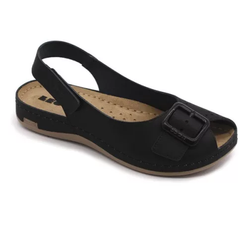 Leon Comfort női szandál - 968 fekete