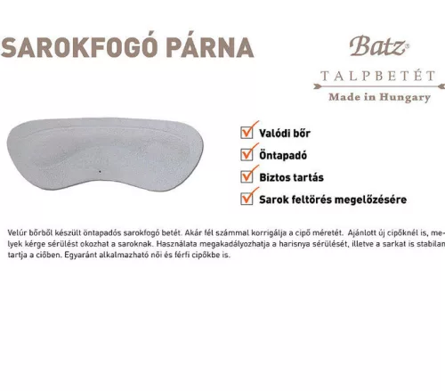 Batz talp betét női Talpbetét - 970 Sarokfogo