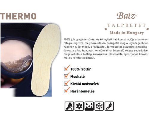 Batz talp betét unisex Talpbetét - 975 Thermo
