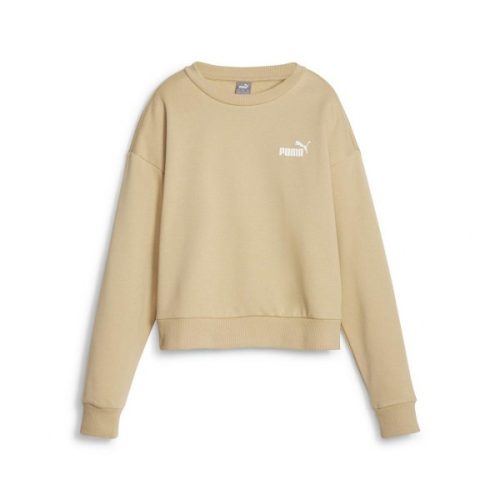 Puma ESS+ Relaxed Small Logo Crew FL Sand Dun Női pulóver - SM-676801-84