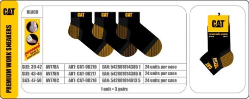 Caterpillar CAT AV778A Premium Munka Bokazokni 3-pack 24/carton Női zokni - SM-CAT-00216