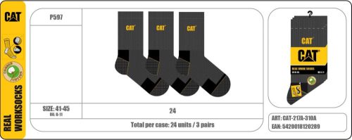 Caterpillar CAT P597 3-pack munkazokni Női zokni - SM-CAT-217A-310A