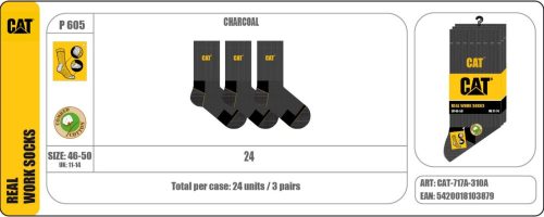 Caterpillar CAT P605 3-pack munkazokni Női zokni - SM-CAT-717A-310A