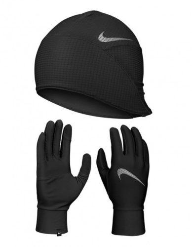 Nike EQ NIKE M ESSENTIAL HAT AND GLOVE SET BLACK/BLACK/SILVER Női sál, kesztyű - SM-N.100.0594.082