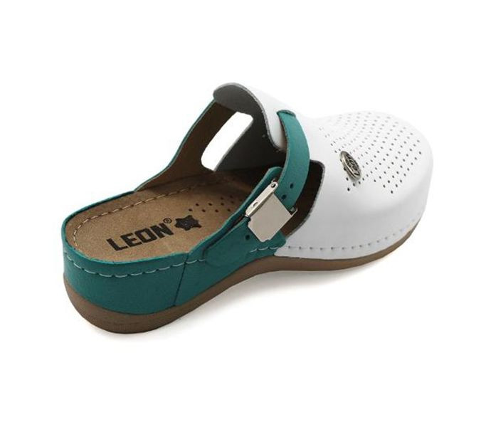 Leon Comfort női papucs - 901 Fehér/Türkiz