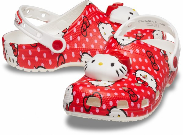 Crocs Hello Kitty Red Classic Clog Női papucs - SM-210575-90H